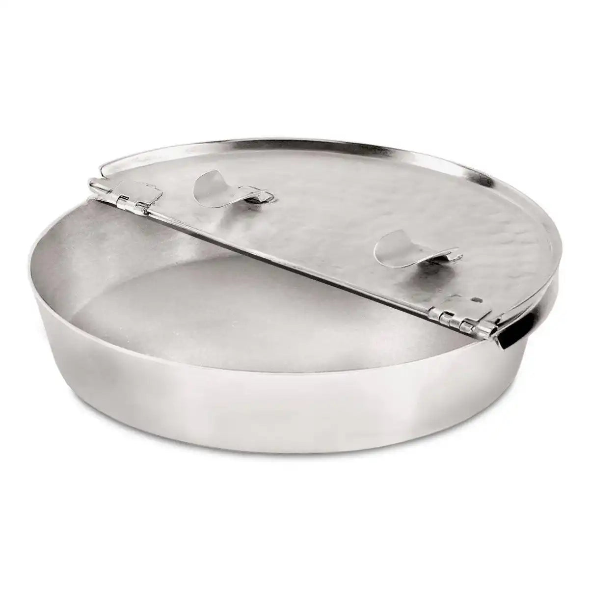 Klapp-Aschenbecher Madras, gehämmert, schwerversilbert, Durchmesser 13 cm, Höhe 2,5 cm - HomeDesign Knaus
