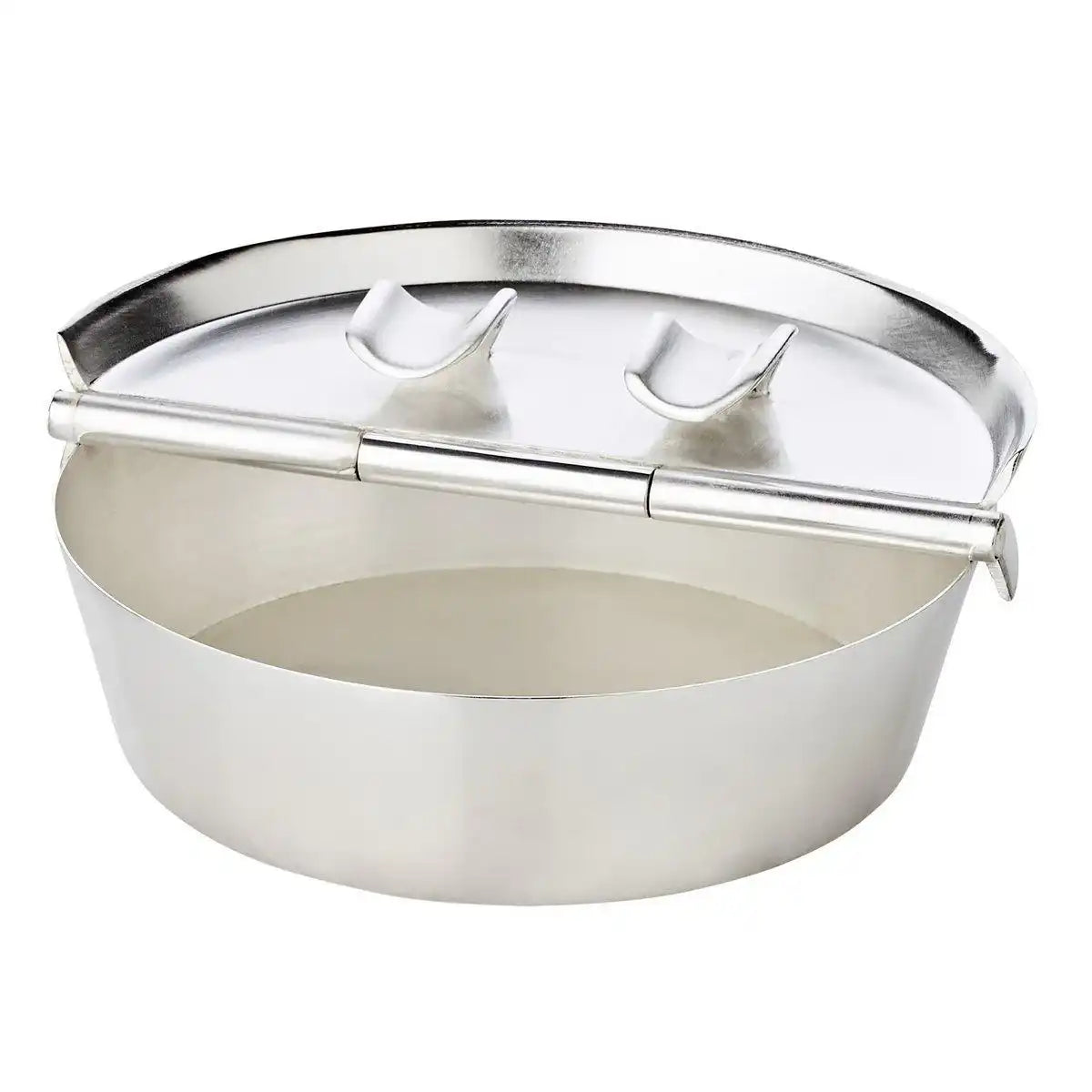 Klapp-Ascher Aschenbecher Ashburn, schwerversilbert, Durchmesser 10 cm, 2 Ablagemulden - HomeDesign Knaus