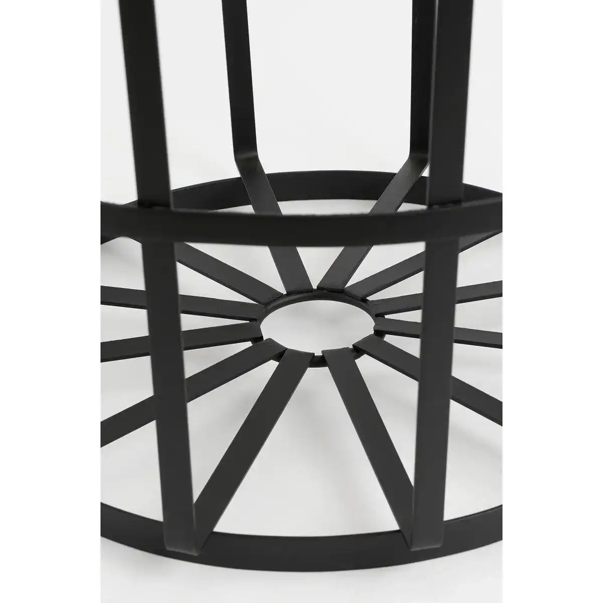 Korb für Holzscheite – H45 x Ø40 cm – Metall – Schwarz - HomeDesign Knaus