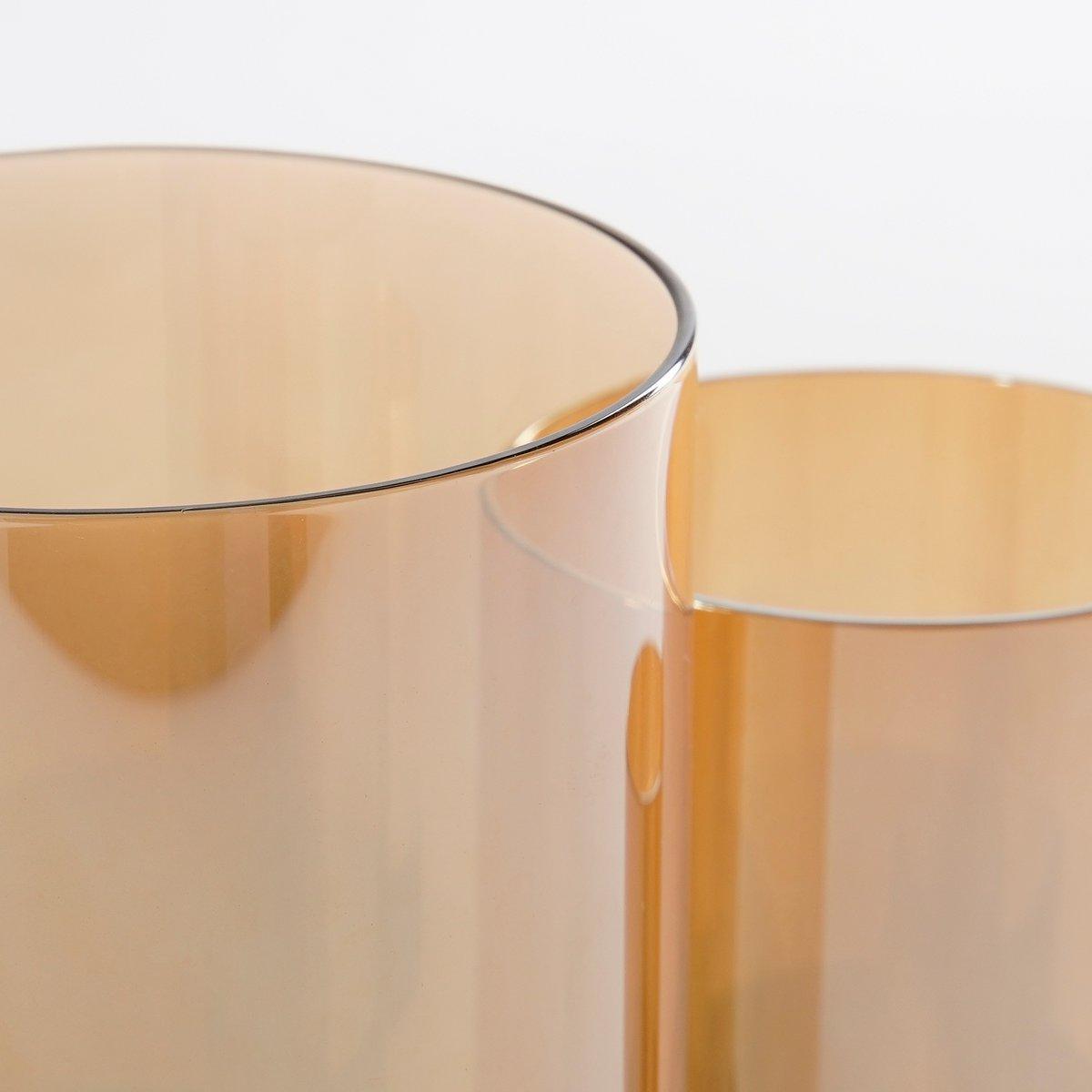 Kratos Kerzenhalter – L36 x B11,5 x H17,5 cm – Metall, Glas – Gold - HomeDesign Knaus