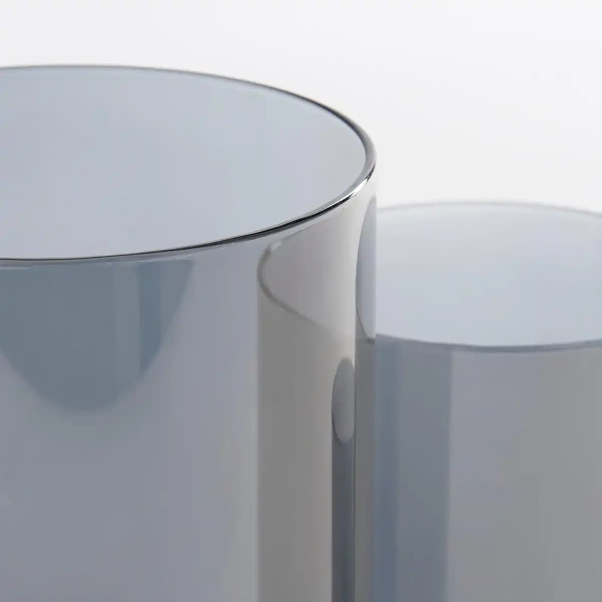 Kratos Kerzenhalter – L36 x B11,5 x H17,5 cm – Metall, Glas – Grau - HomeDesign Knaus