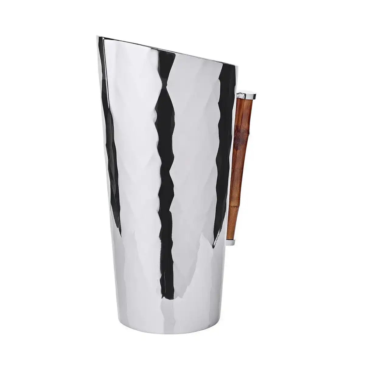 Krug Jana mit Bambusgriff, Edelstahl glänzend vernickelt Wasserkanne 1,8L - HomeDesign Knaus