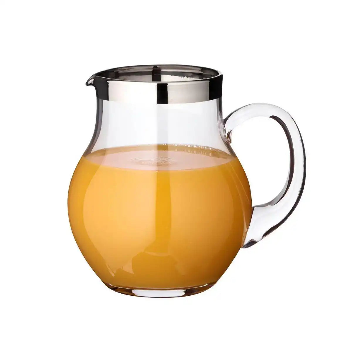Krug Olivia, mundgeblasenes Kristallglas mit Platinrand 1,0 Liter - HomeDesign Knaus