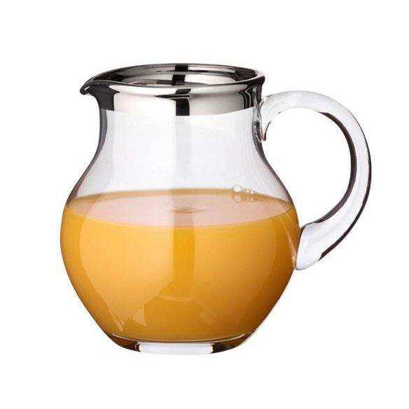 Krug Olivia, mundgeblasenes Kristallglas mit Platinrand Füllmenge 1,5 Liter - HomeDesign Knaus