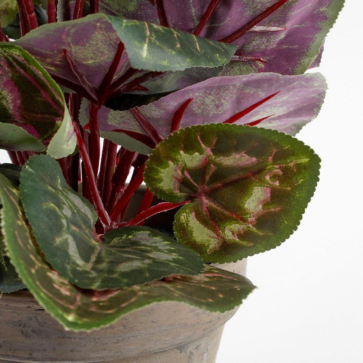 Künstliche Alpenveilchenpflanze im Blumentopf Stan – H30 x Ø30 cm – Weiß - HomeDesign Knaus