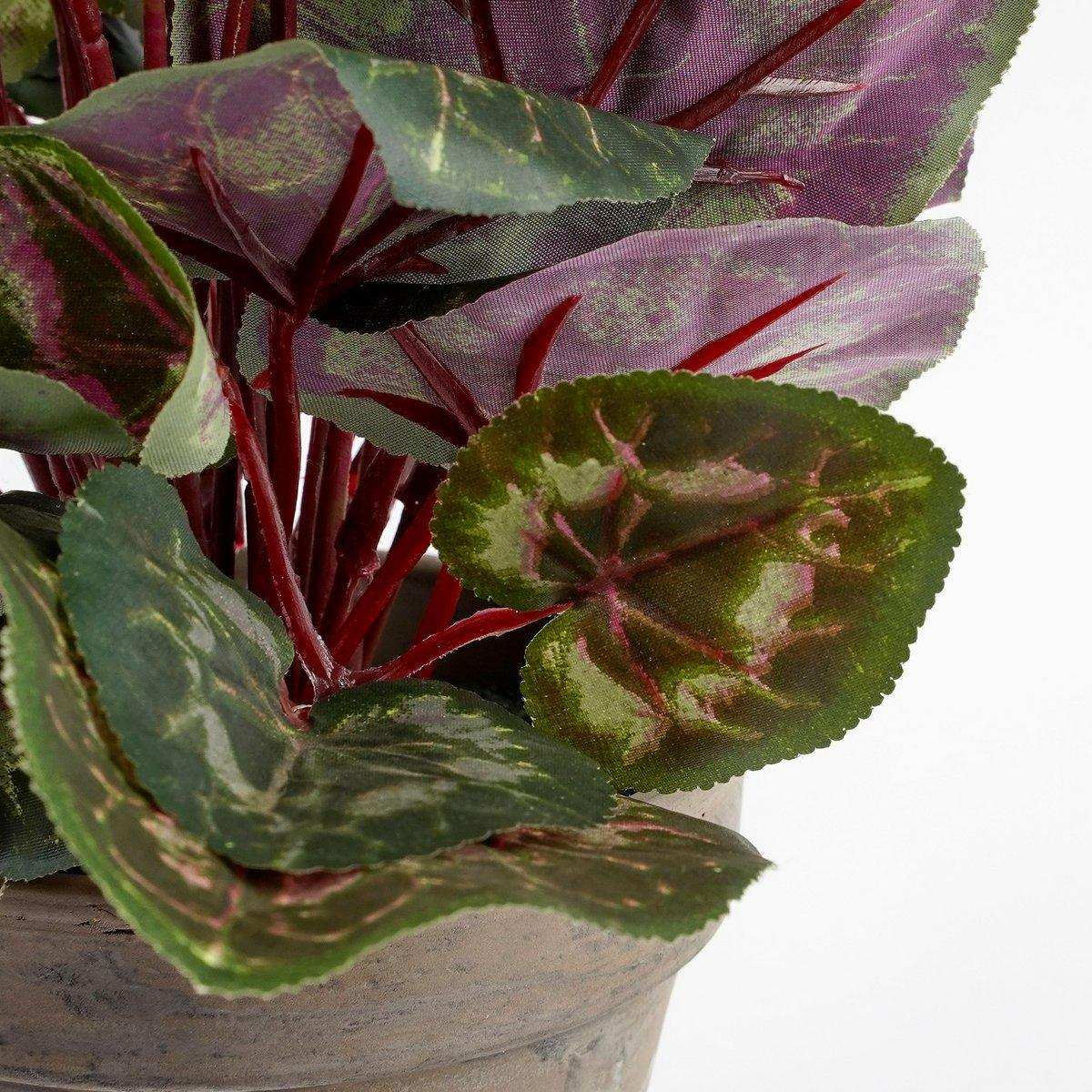 Künstliche Alpenveilchenpflanze im Blumentopf Stan – H30 x Ø30 cm – Weiß - HomeDesign Knaus