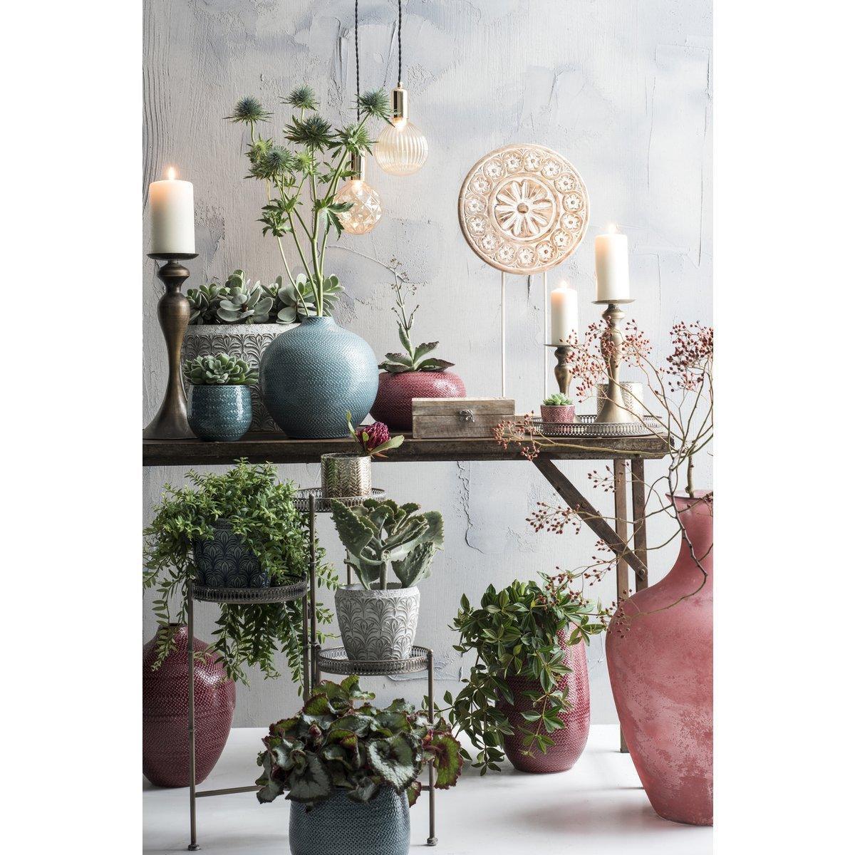 Künstliche Begonienpflanze im Blumentopf Stan – H40 x Ø38 cm – Rot - HomeDesign Knaus