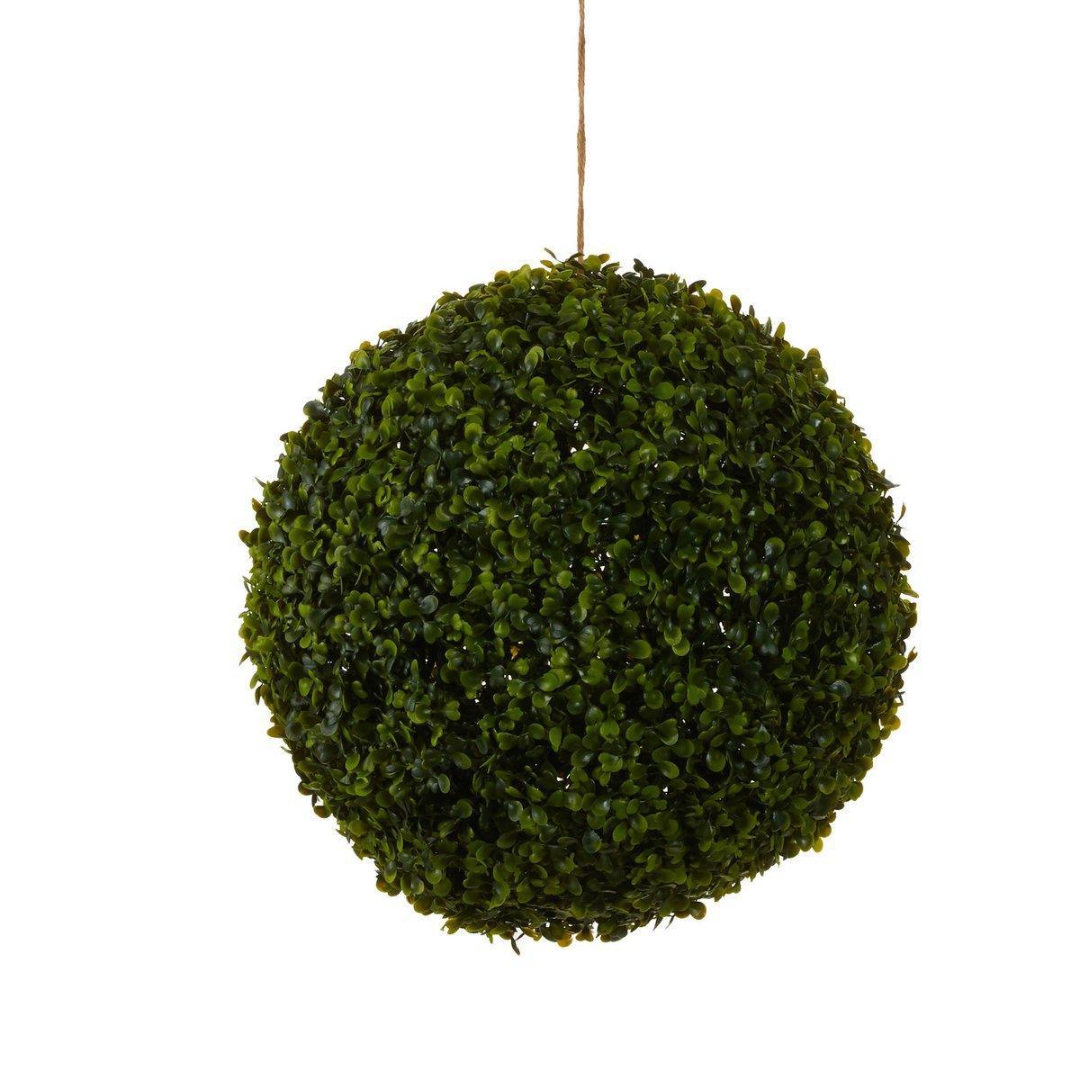 Künstliche Buchsbaumkugel zum Aufhängen im Freien – Ø38 cm – Grün - HomeDesign Knaus