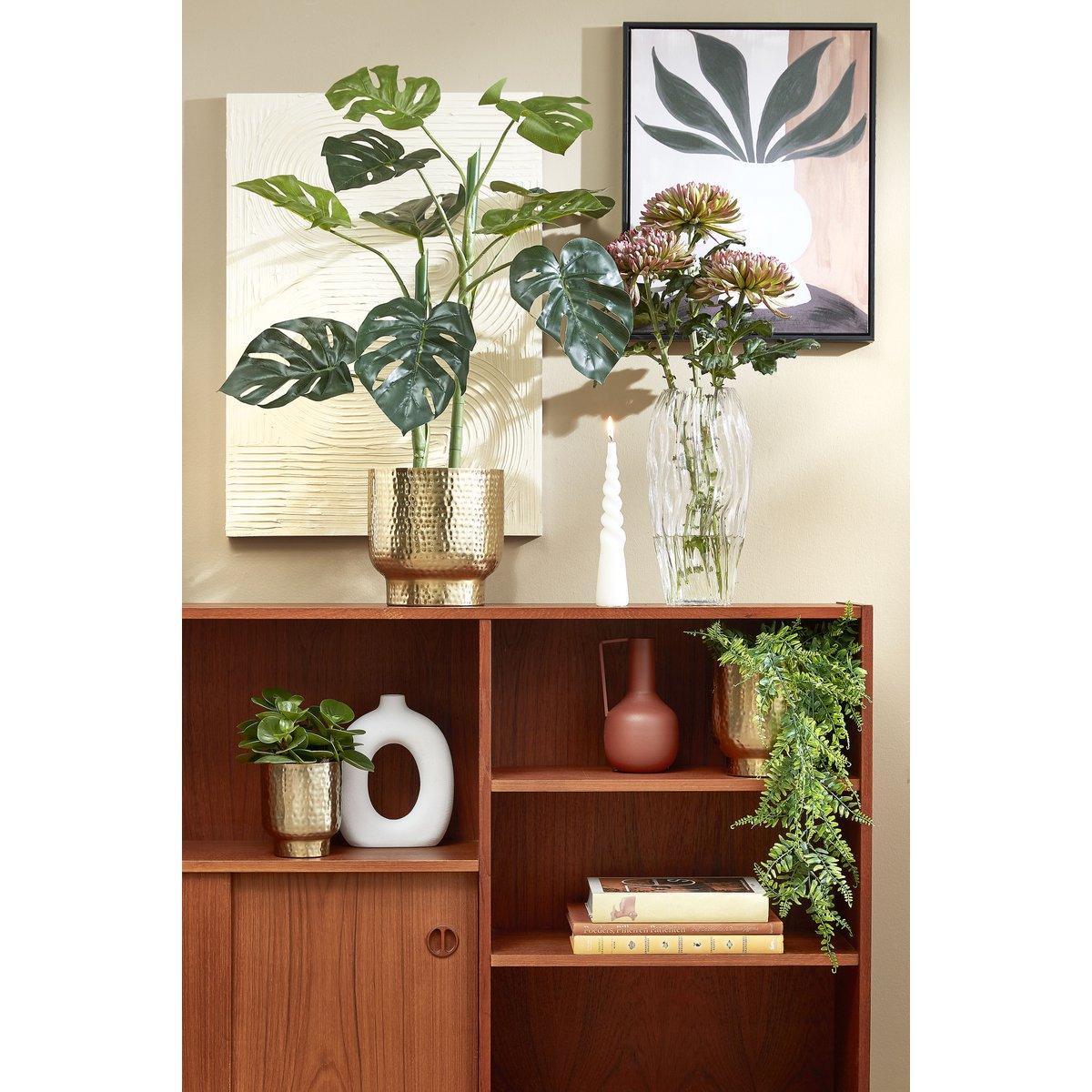 Künstliche Monstera-Pflanze im Blumentopf – H100 x Ø50 cm – Grün - HomeDesign Knaus