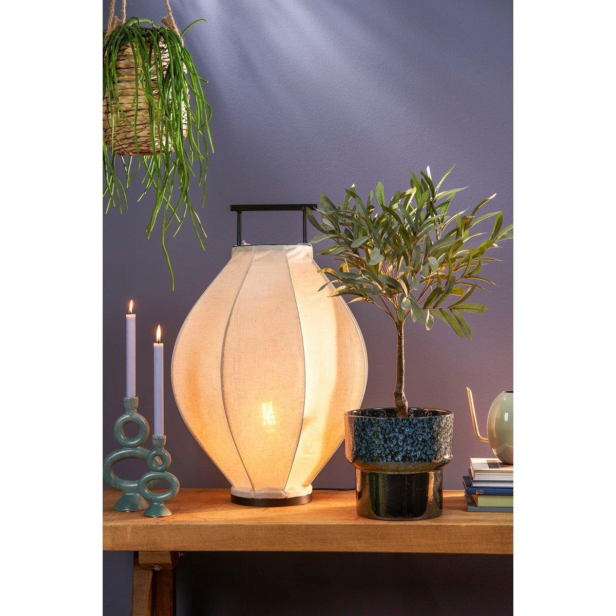 Künstliche Olivenpflanze im Blumentopf – H75 x Ø15 cm – Hellgrün - HomeDesign Knaus