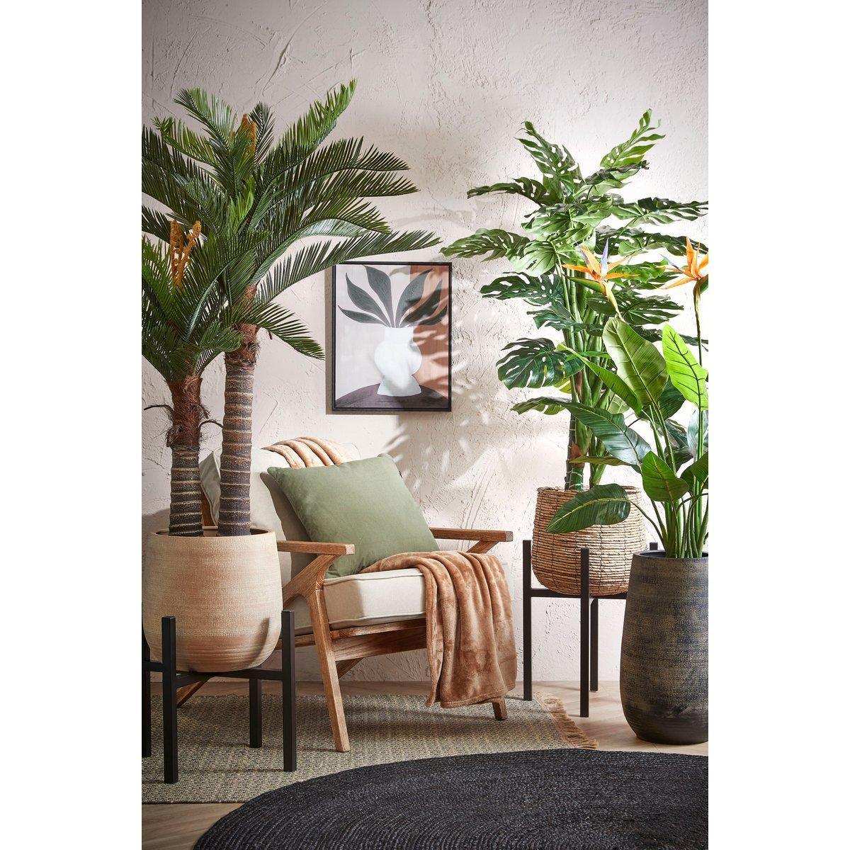 Künstliche Strelitzia-Pflanze – H110 x Ø60 cm – Grün - HomeDesign Knaus