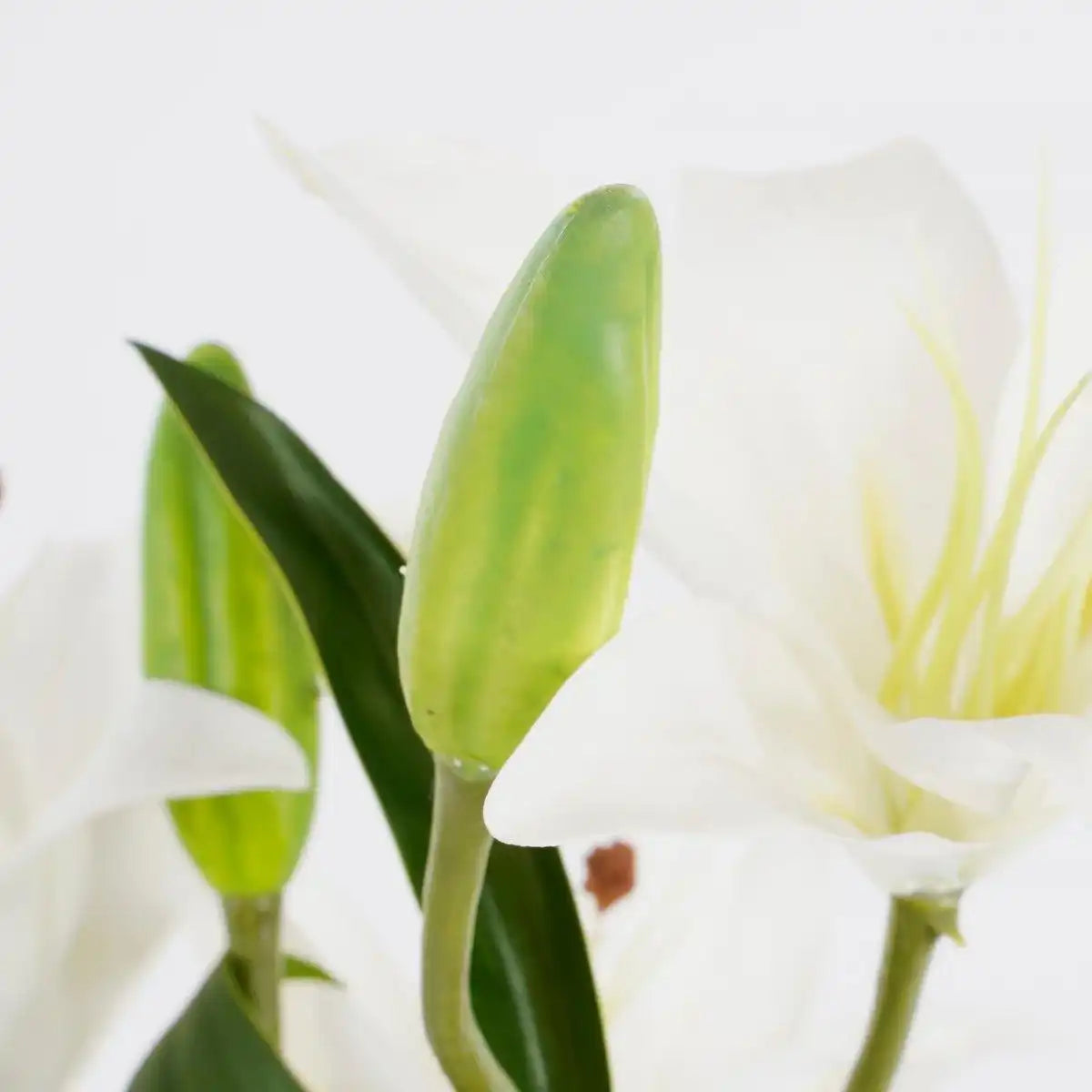 Künstliche Tigerlilie im Blumentopf Stan – H47 x Ø45 cm – Weiß - HomeDesign Knaus