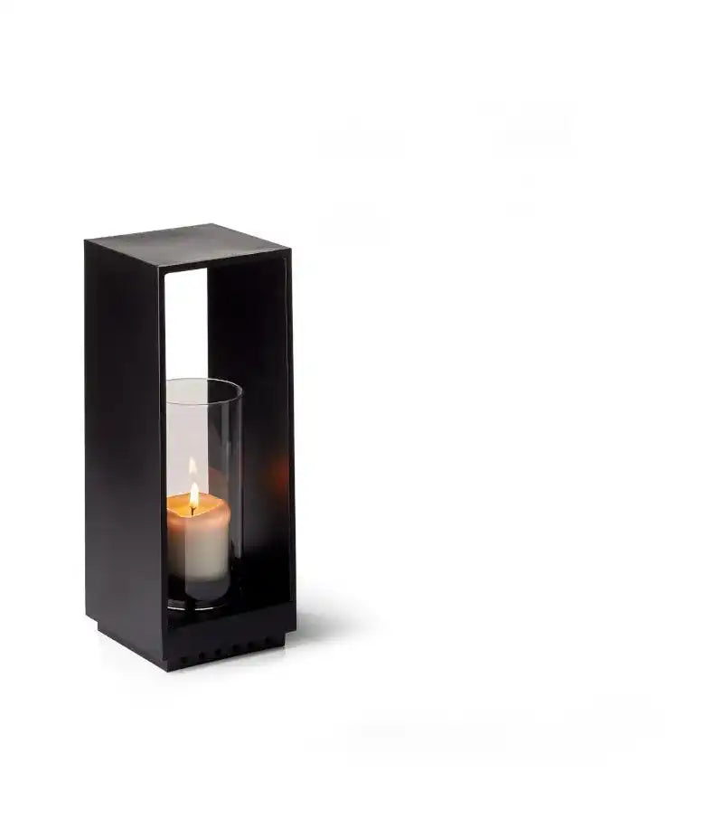 Laterne Windlicht Edelstahl Pulverbeschichteter - HomeDesign Knaus