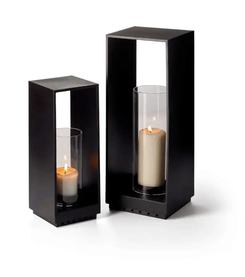 Laterne Windlicht Edelstahl Pulverbeschichteter - HomeDesign Knaus