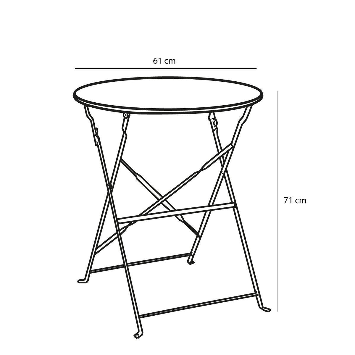 Laurence Bistro-Set – 3-teilig – Metall – Hellgrün - HomeDesign Knaus