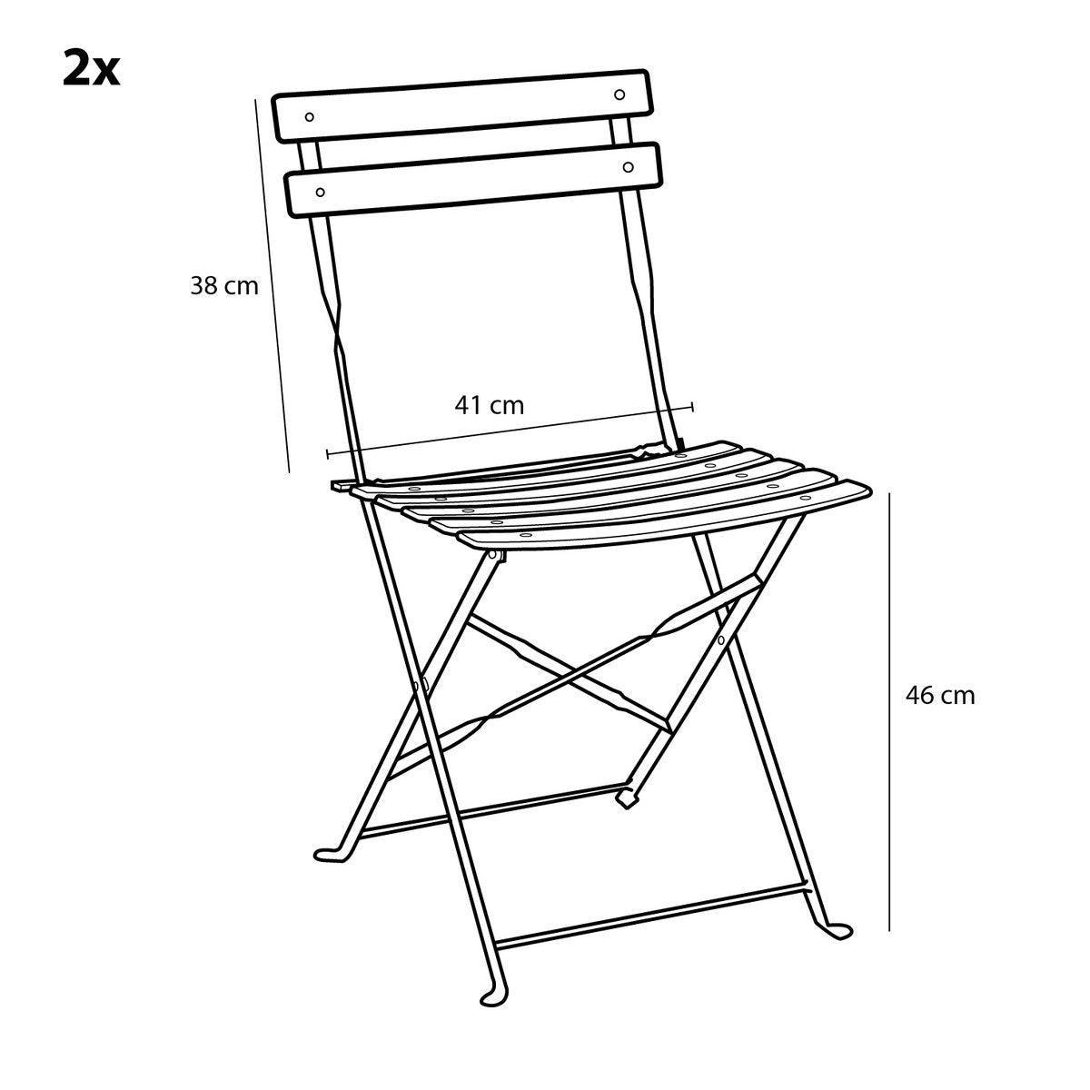 Laurence Bistro-Set – 3-teilig – Metall – Hellgrün - HomeDesign Knaus