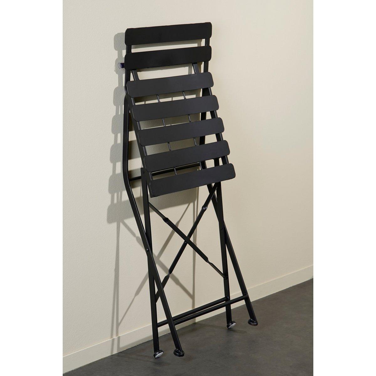 Laurence Bistro-Set – 3-teilig – Metall – Schwarz - HomeDesign Knaus