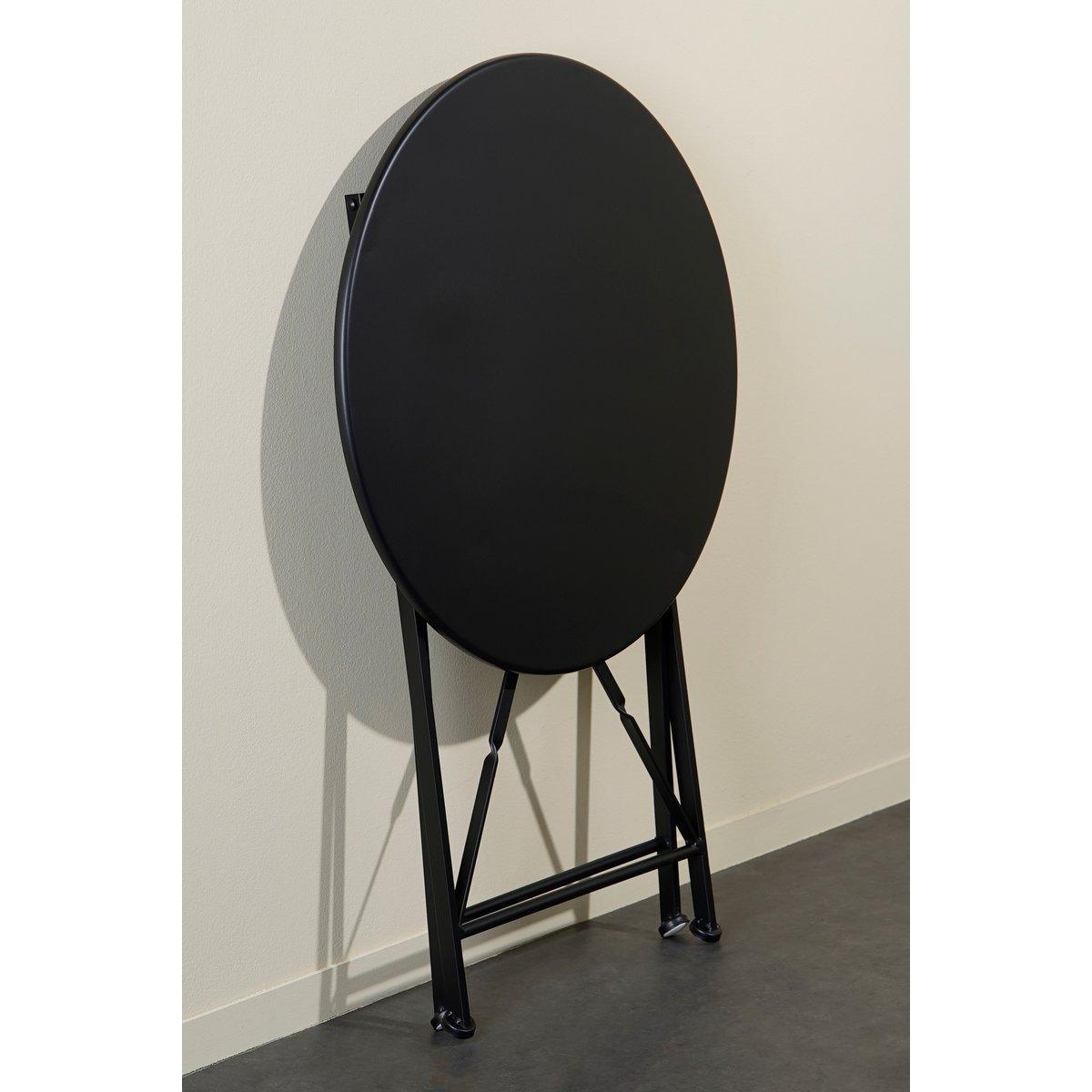 Laurence Bistro-Set – 3-teilig – Metall – Schwarz - HomeDesign Knaus