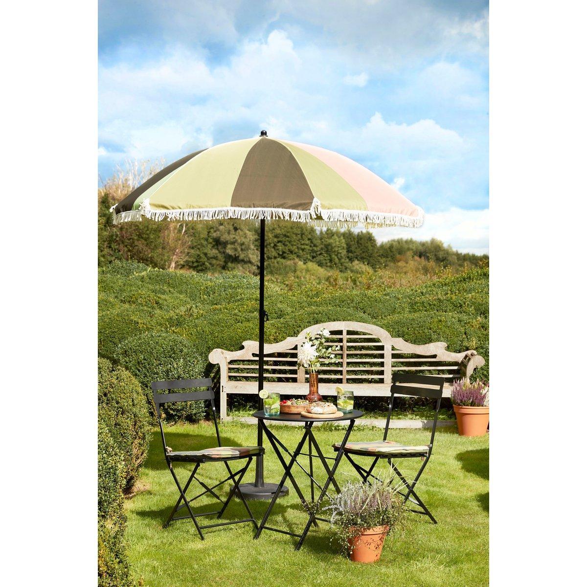 Laurence Bistro-Set – 3-teilig – Metall – Schwarz - HomeDesign Knaus