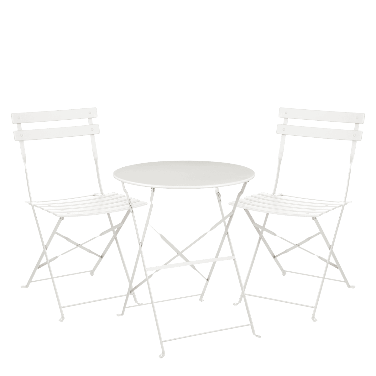 Laurence Bistro-Set – 3-teilig – Metall – Weiß - HomeDesign Knaus