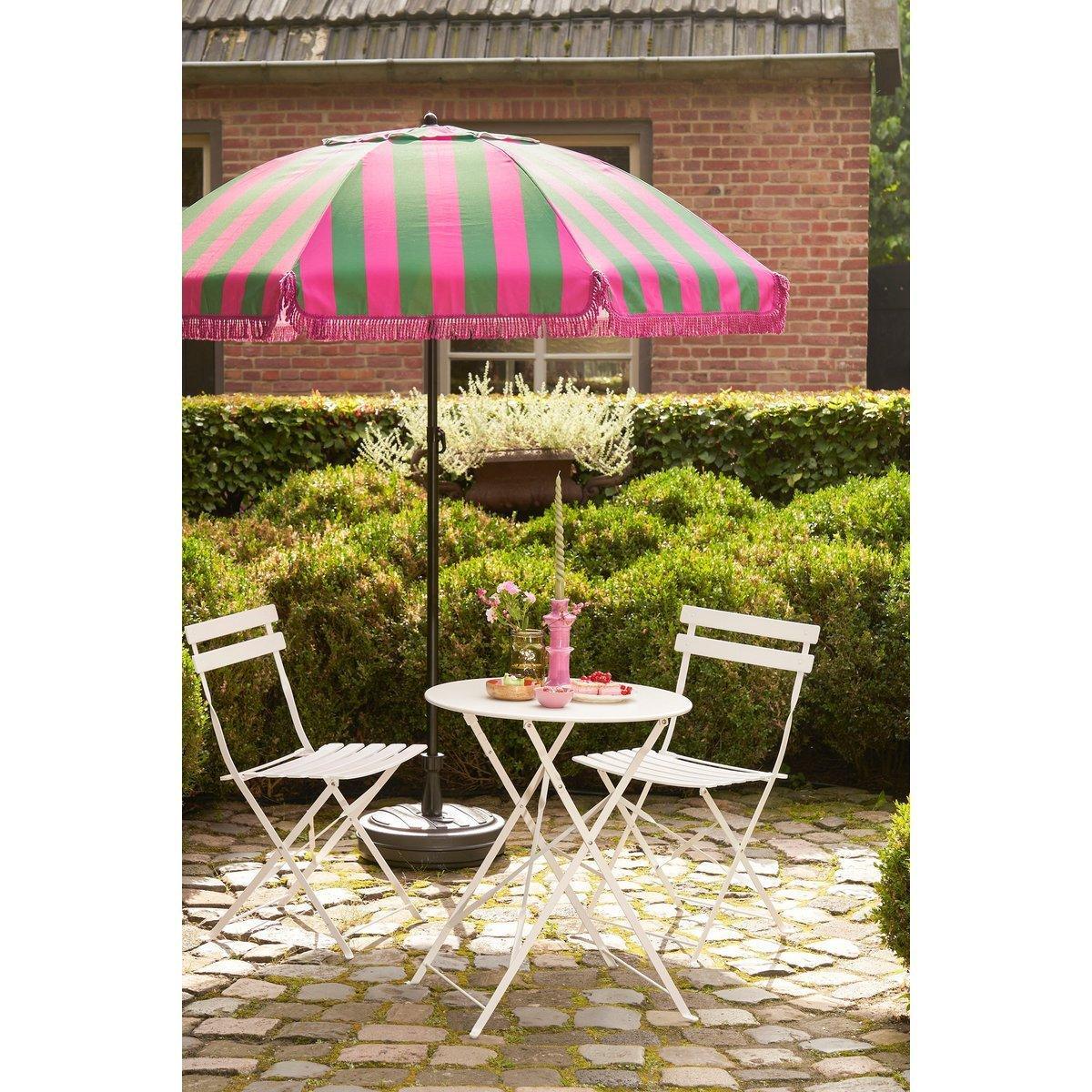 Laurence Bistro-Set – 3-teilig – Metall – Weiß - HomeDesign Knaus
