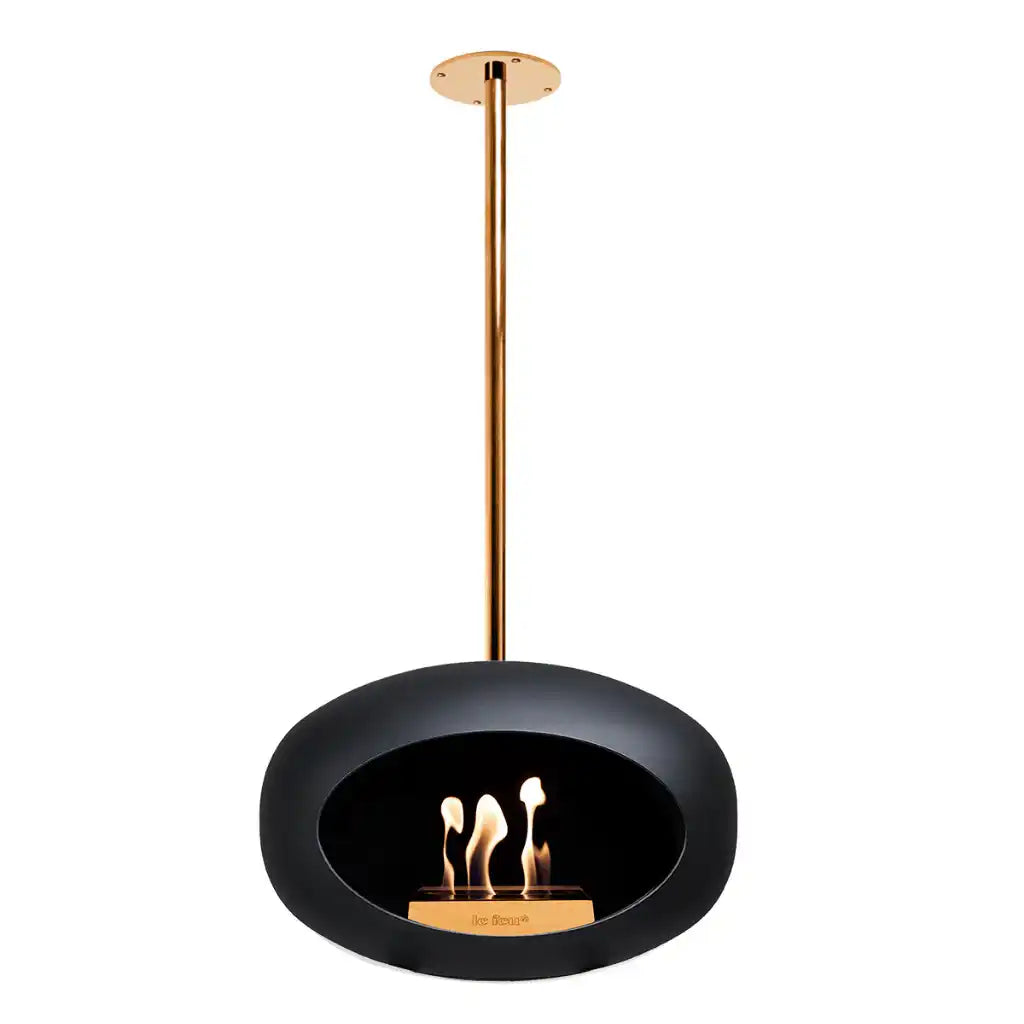 Le Feu Bio-Kamin Edelstahl Black Sky hängend Deckenkamin Schwarz Edelstahl - HomeDesign Knaus