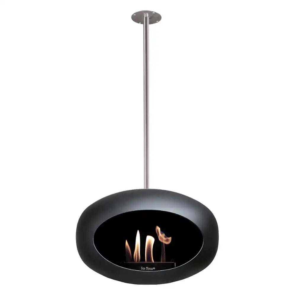 Le Feu Bio-Kamin Edelstahl Black Sky hängend Deckenkamin Schwarz Edelstahl - HomeDesign Knaus