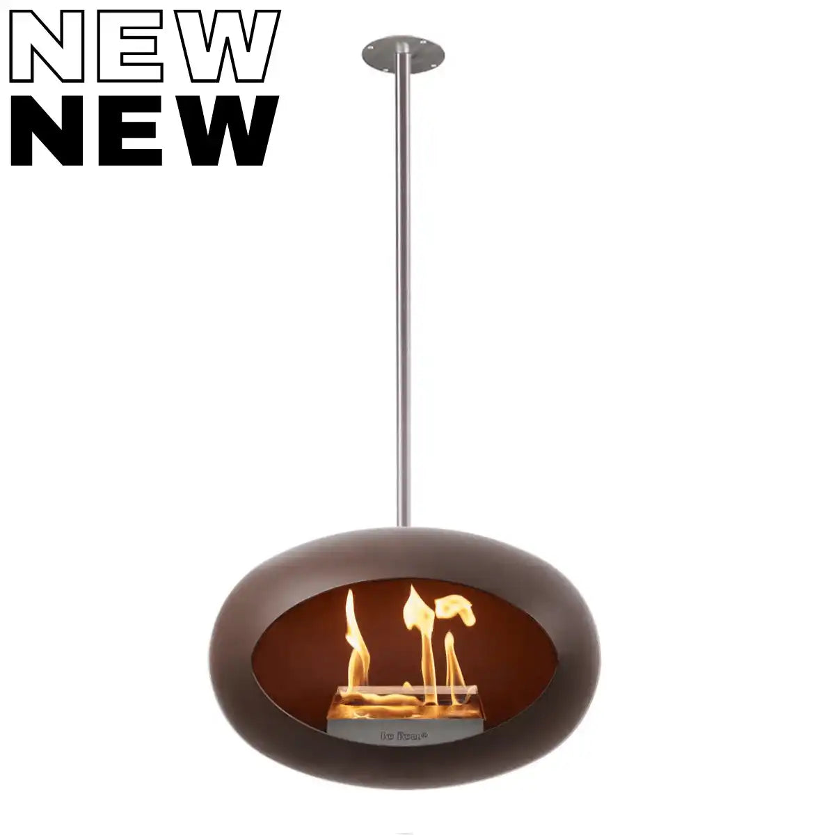 Le Feu Bio-Kamin Edelstahl Mocca Sky hängend Deckenkamin - HomeDesign Knaus