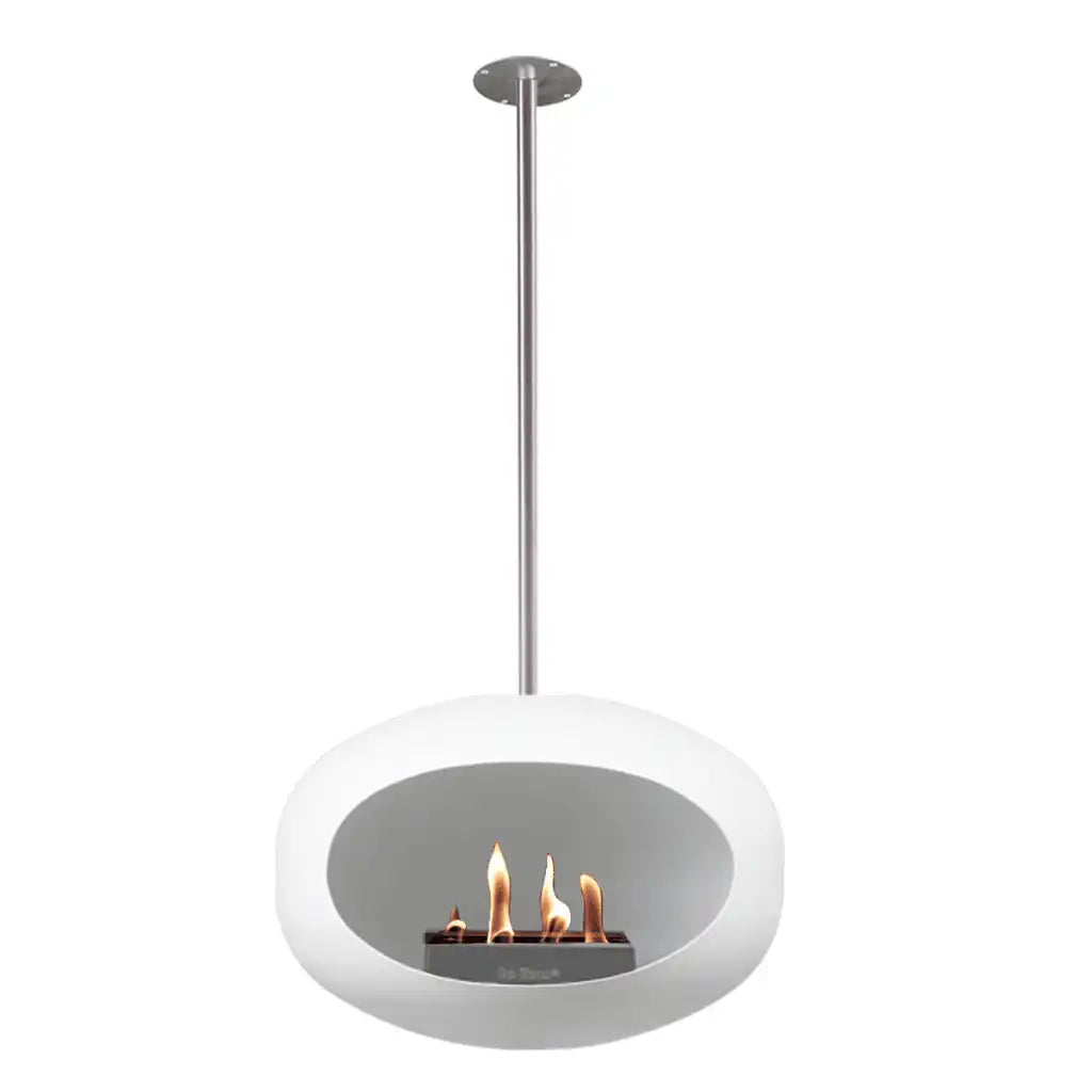 Le Feu Bio-Kamin Edelstahl White Sky hängend Deckenkamin Weiß Edelstahl - HomeDesign Knaus