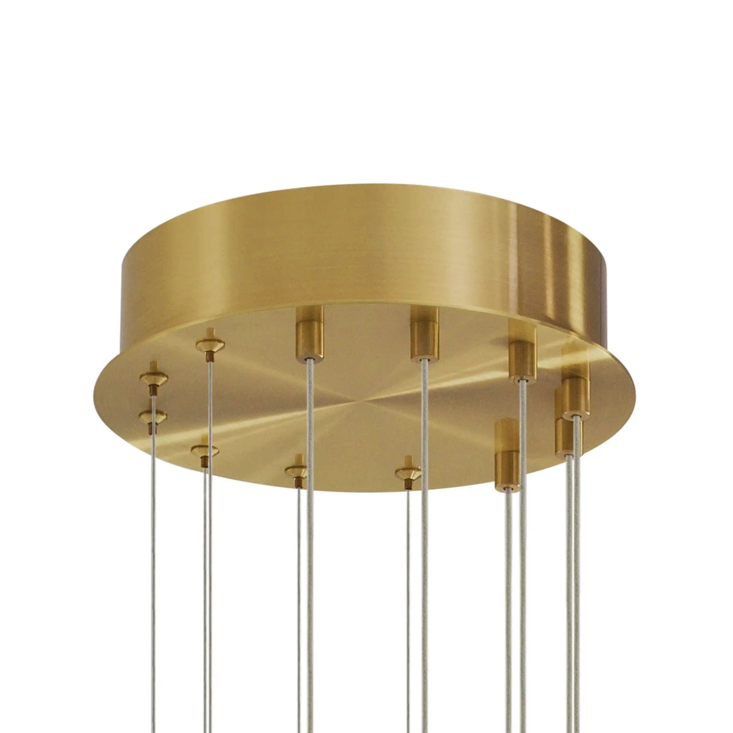 LED Kimpton Kronleuchter Hängelampe Antikes Messingfinish Gold - HomeDesign Knaus