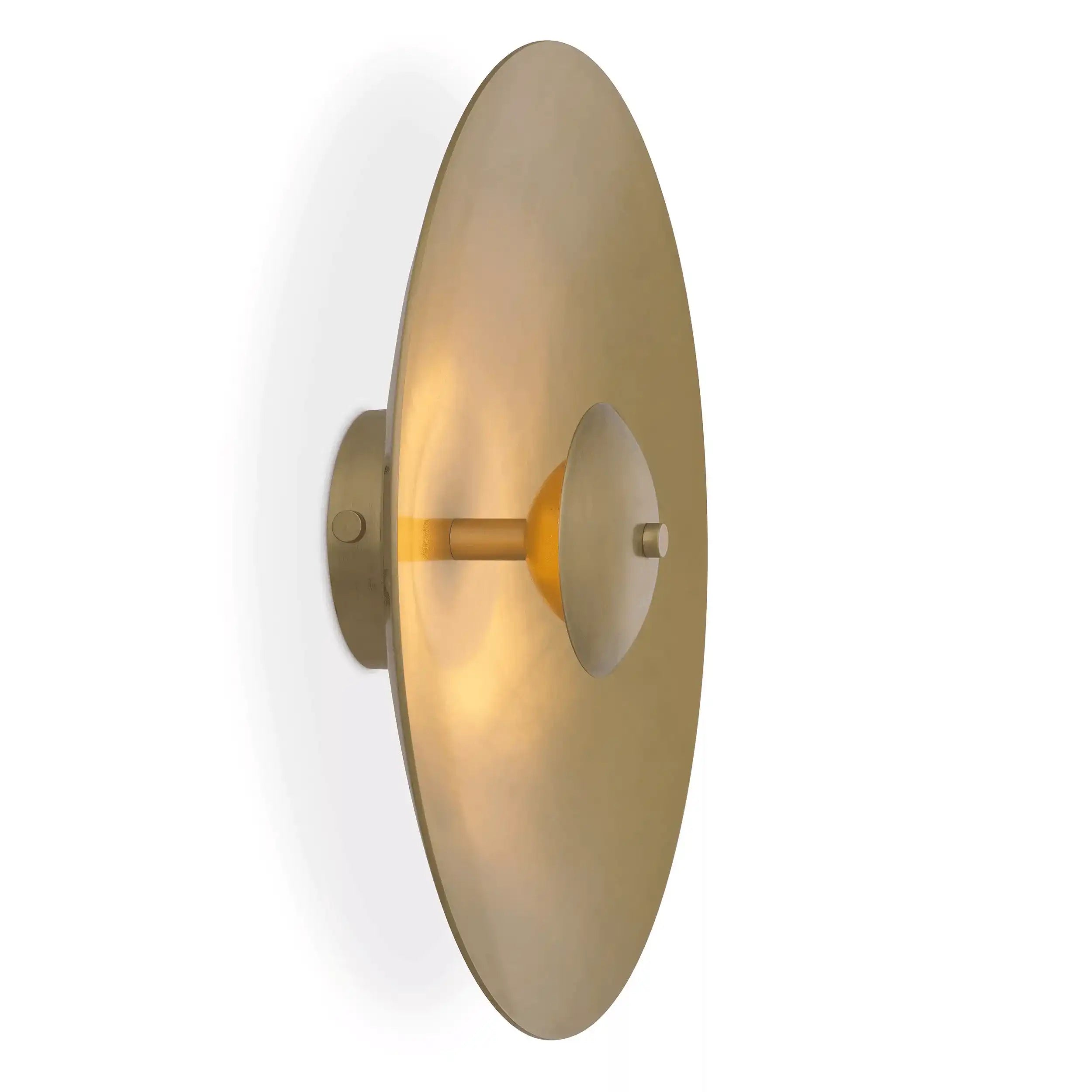 LED Moderna Wandleuchte Wandlampe Handarbeit Antik-Messing Gold 38 cm - HomeDesign Knaus