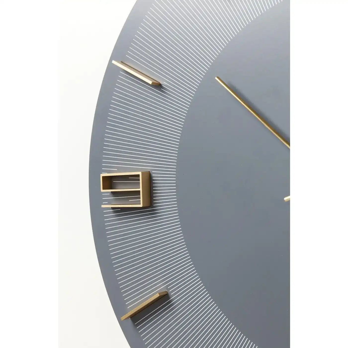 Leonardo Wanduhr Aluminium Faserplatte Grau Gold 50 cm - HomeDesign Knaus