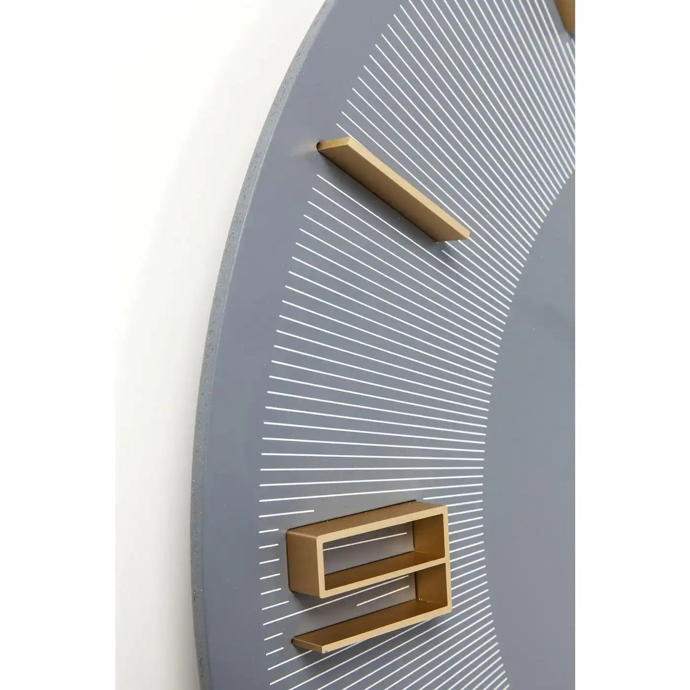 Leonardo Wanduhr Aluminium Faserplatte Grau Gold 50 cm - HomeDesign Knaus
