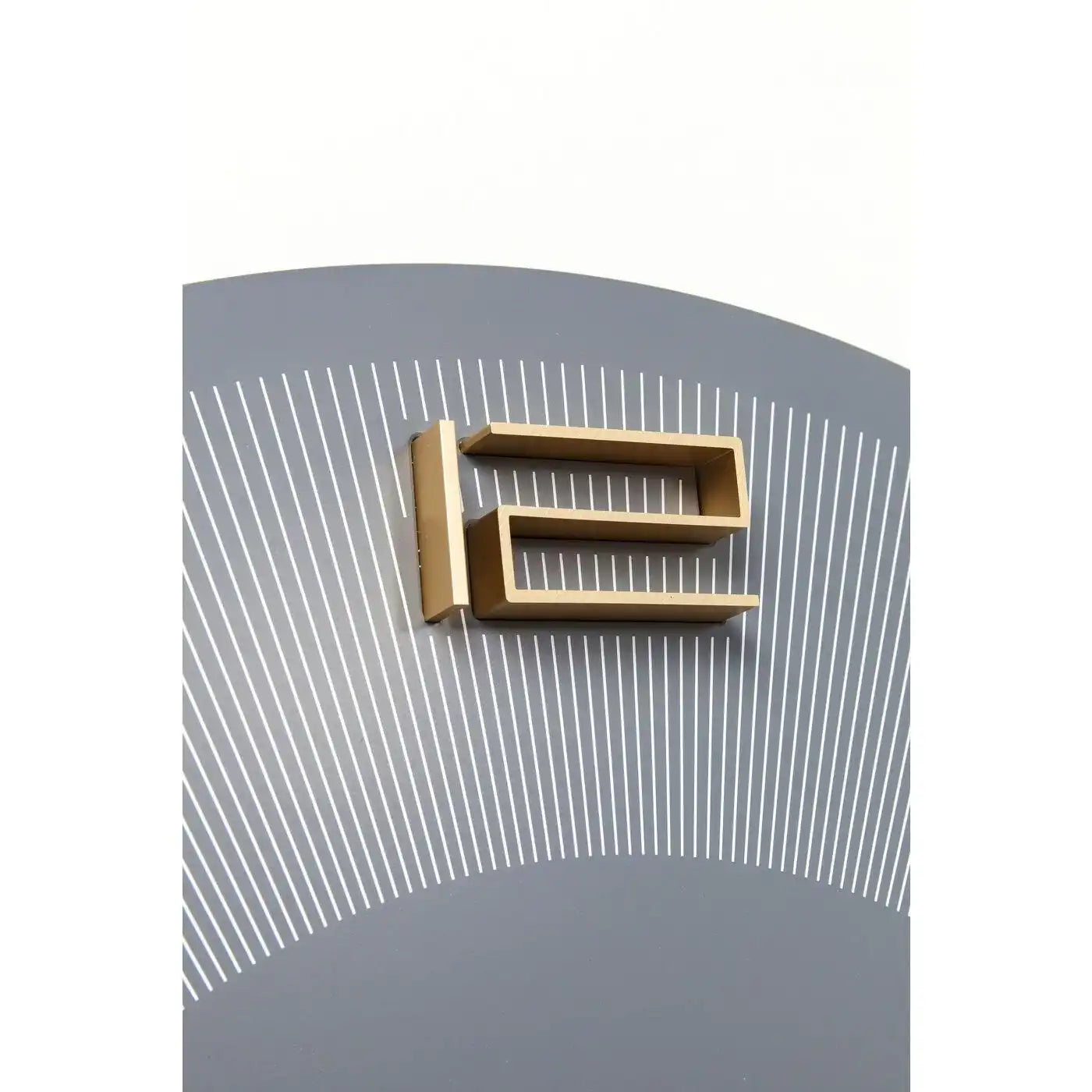 Leonardo Wanduhr Aluminium Faserplatte Grau Gold 50 cm - HomeDesign Knaus