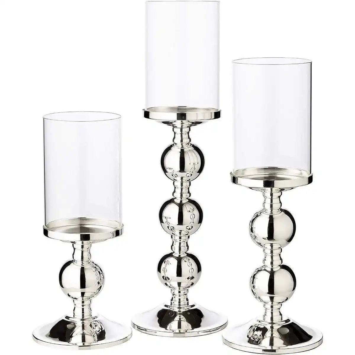 Leuchter Kerzenleuchter Bamboo, edel versilbert, anlaufgeschützt 43 cm - HomeDesign Knaus