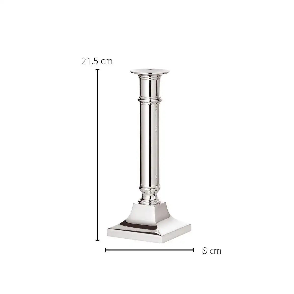 Leuchter Kerzenleuchter Kent, edel versilbert, anlaufgeschützt 21 cm - HomeDesign Knaus