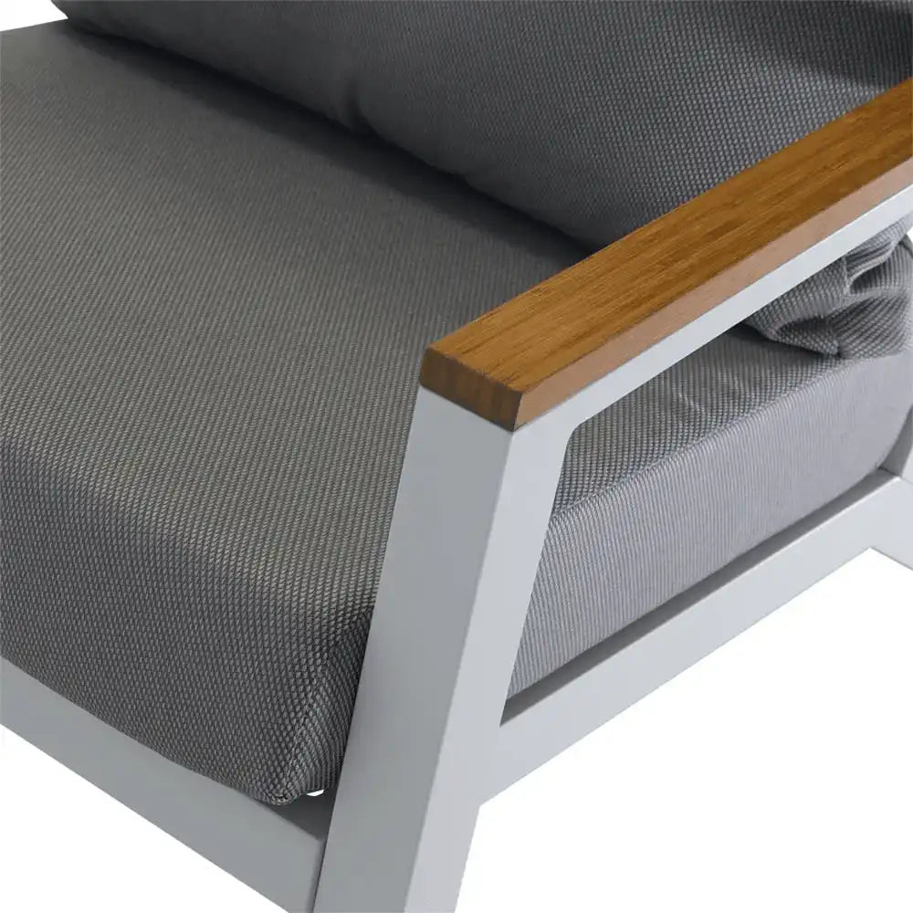 Lounge-Set Donnan-Set Gartenmöbel Wetterfest weiß/grau - HomeDesign Knaus