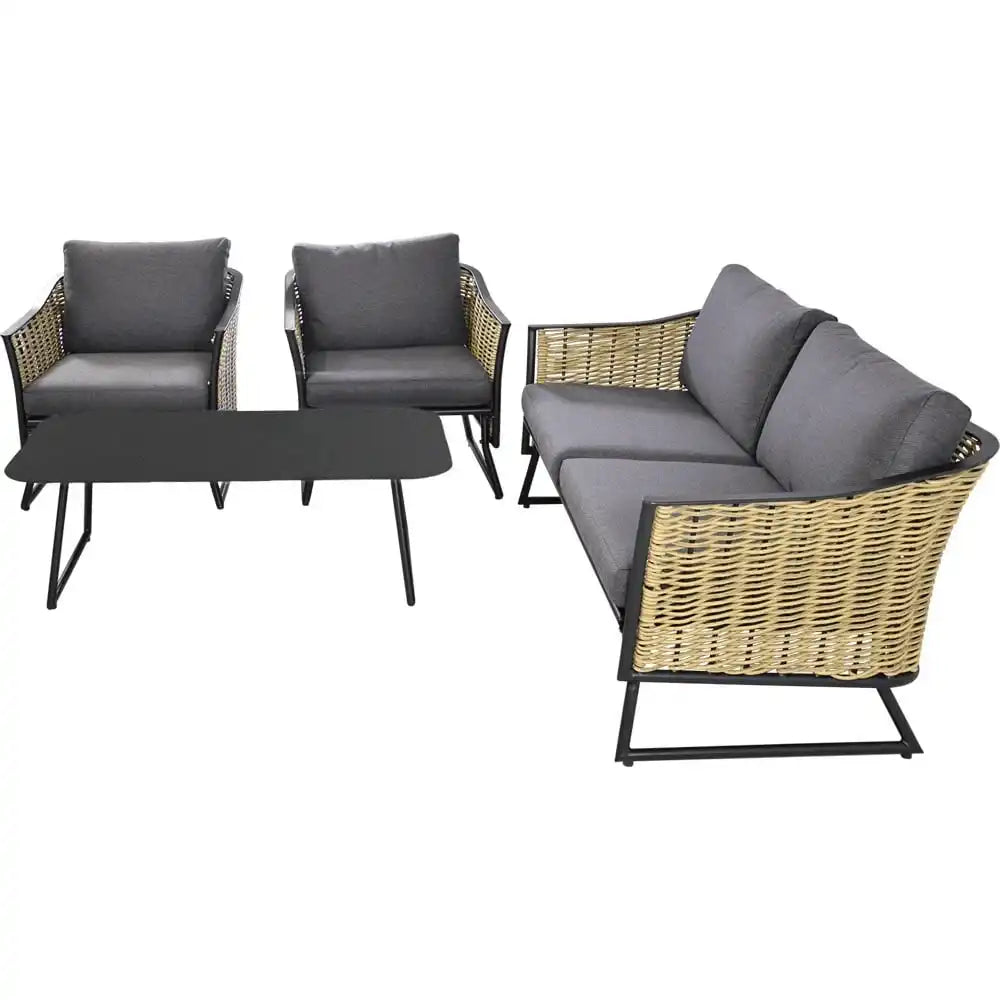 Lounge-Set Solamente Gartenmöbel Wetterfest Gartenlounge - HomeDesign Knaus
