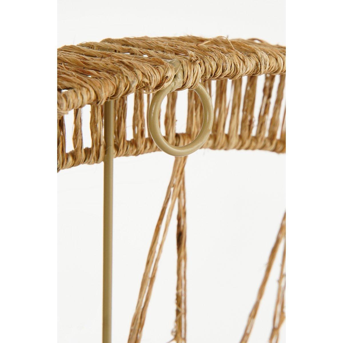 Ludy Wandspiegel – H5 x Ø60 cm – Jute – Hellbraun - HomeDesign Knaus