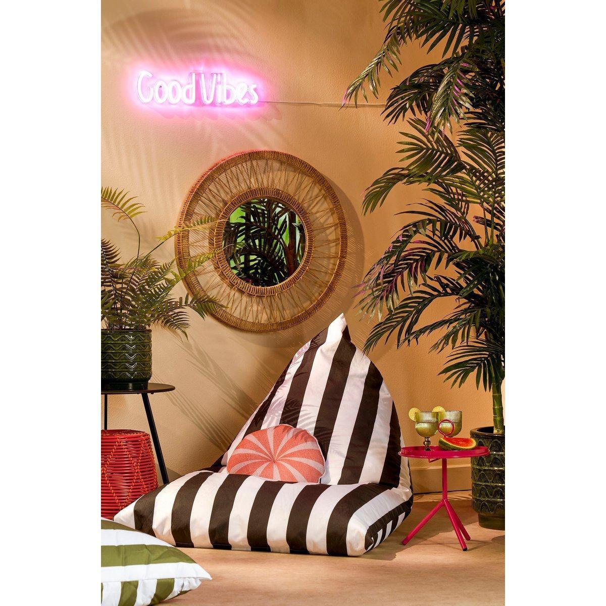 Ludy Wandspiegel – H5 x Ø70 cm – Jute – Hellbraun - HomeDesign Knaus