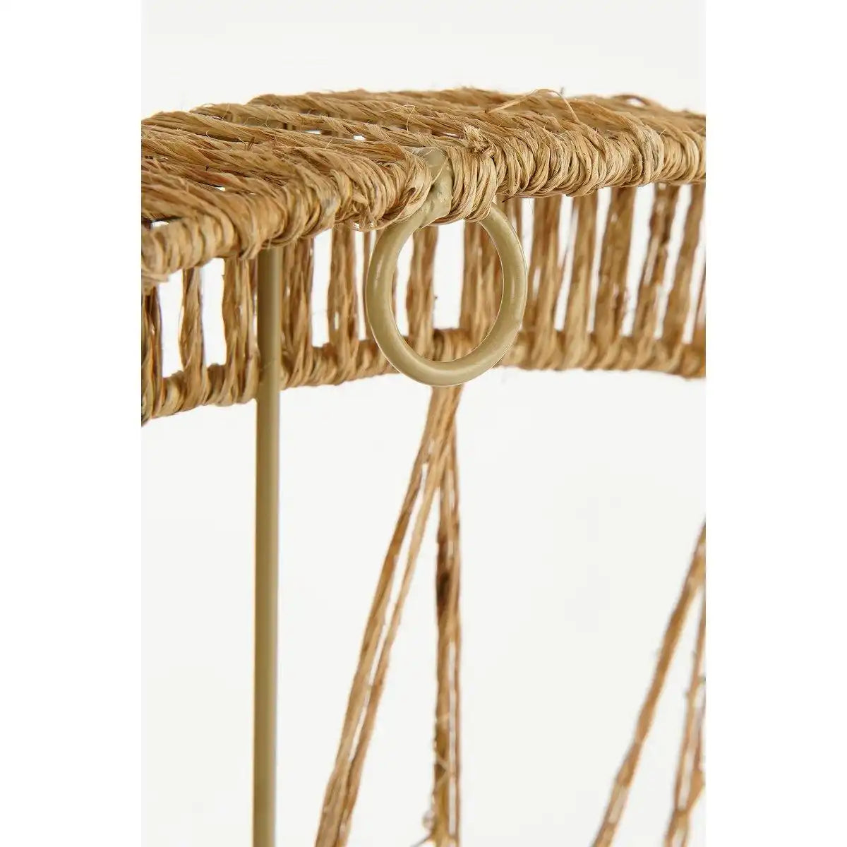 Ludy Wandspiegel – H5 x Ø70 cm – Jute – Hellbraun - HomeDesign Knaus