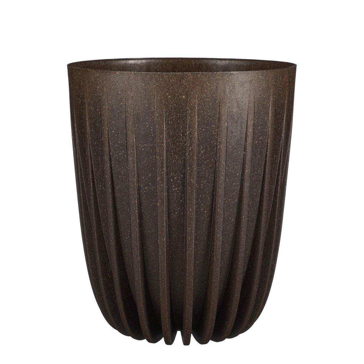 Lungo-Blumentopf – H36 x Ø30 cm – Polypropylen – FSC-Mix – Dunkelbraun - HomeDesign Knaus
