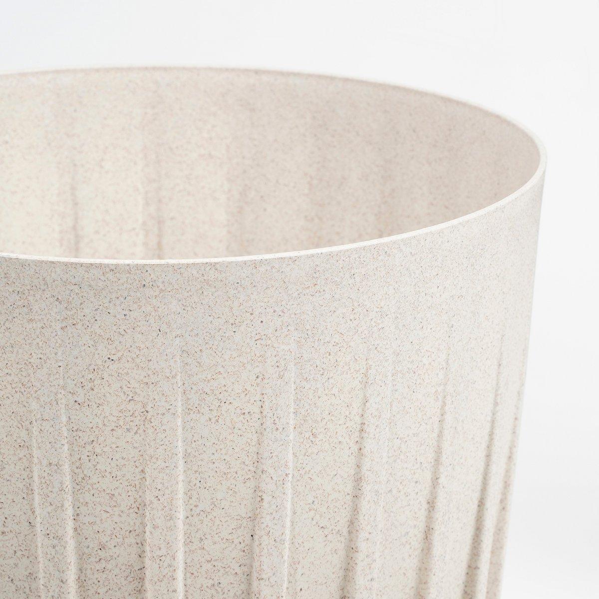 Lungo-Blumentopf – H36 x Ø30 cm – Polypropylen – FSC-Mix – gebrochenes Weiß - HomeDesign Knaus