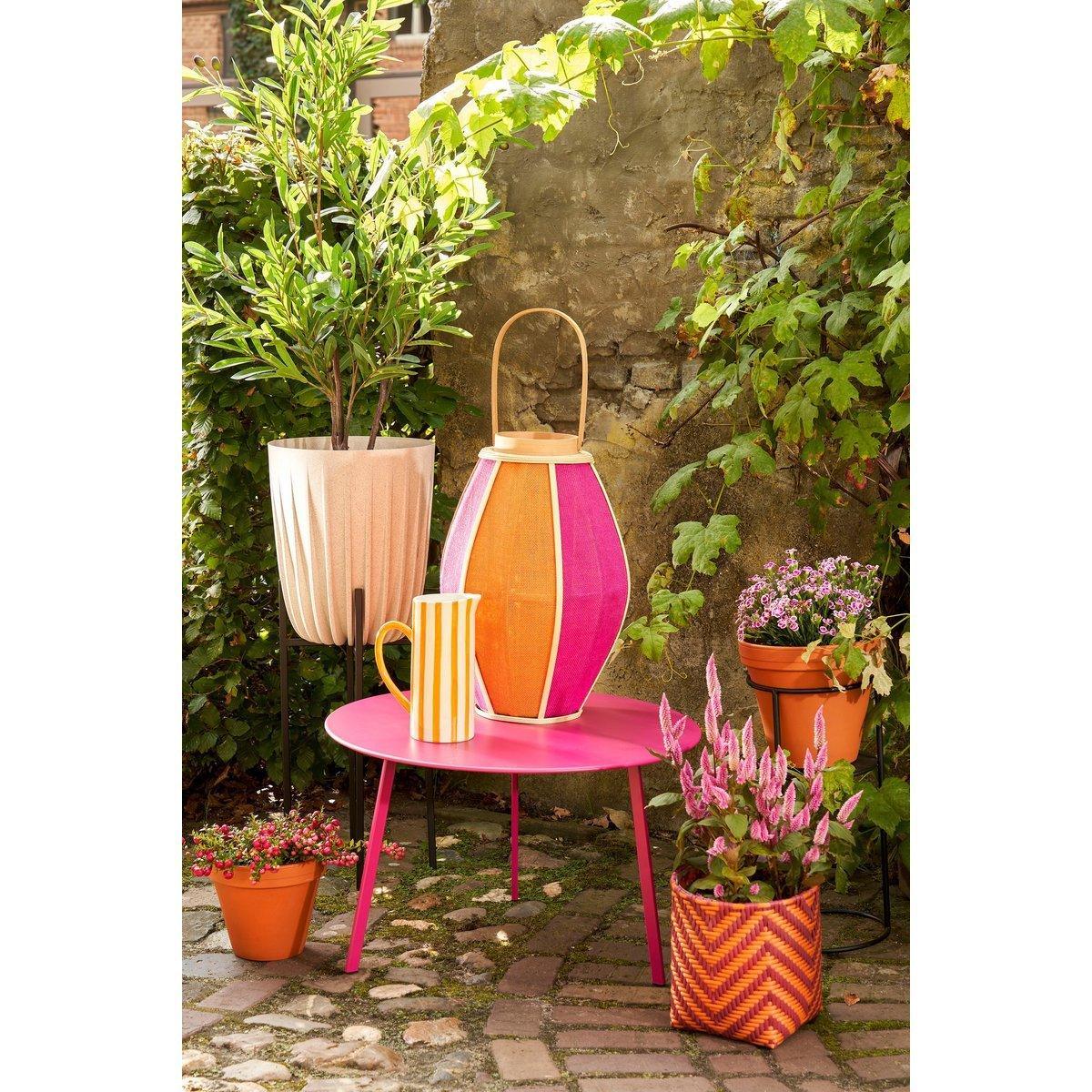 Lungo-Blumentopf – H36 x Ø30 cm – Polypropylen – FSC-Mix – gebrochenes Weiß - HomeDesign Knaus