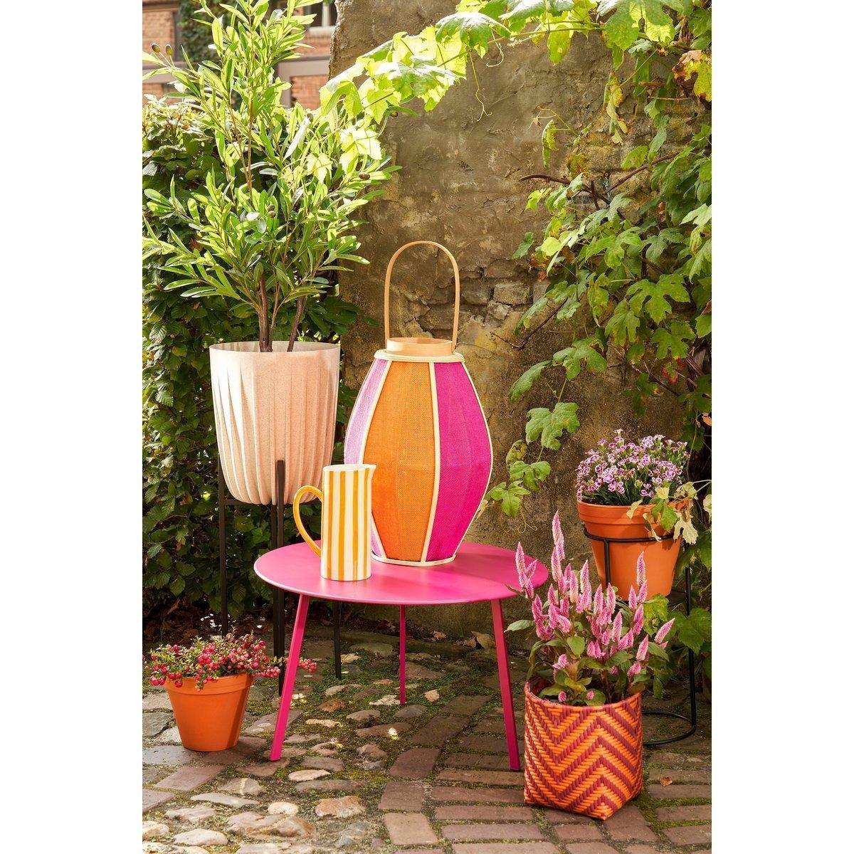 Lungo-Blumentopf – H36 x Ø30 cm – Polypropylen – FSC-Mix – gebrochenes Weiß - HomeDesign Knaus