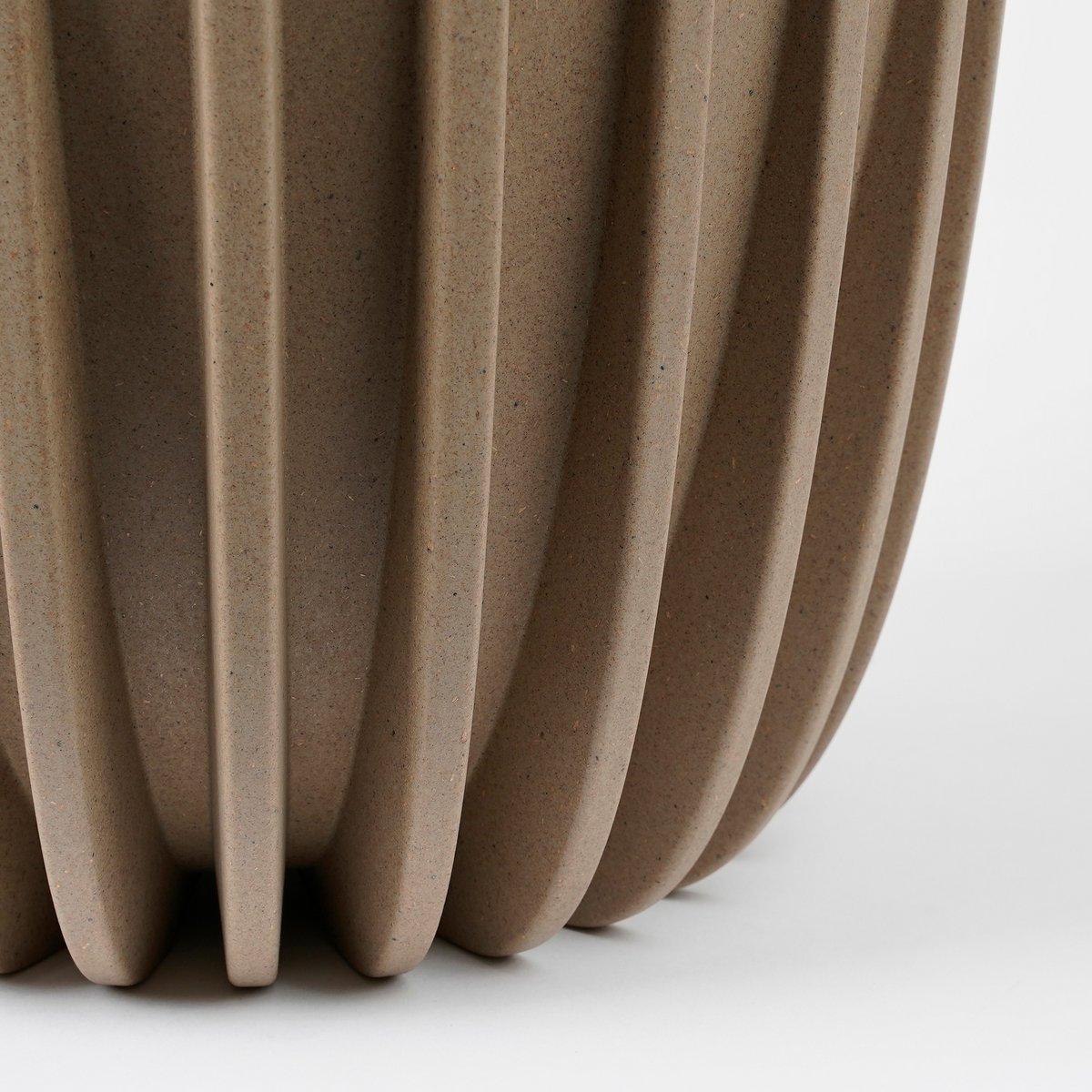 Lungo Blumentopf – H36 x Ø30 cm – Polypropylen – FSC Mix – Taupe - HomeDesign Knaus