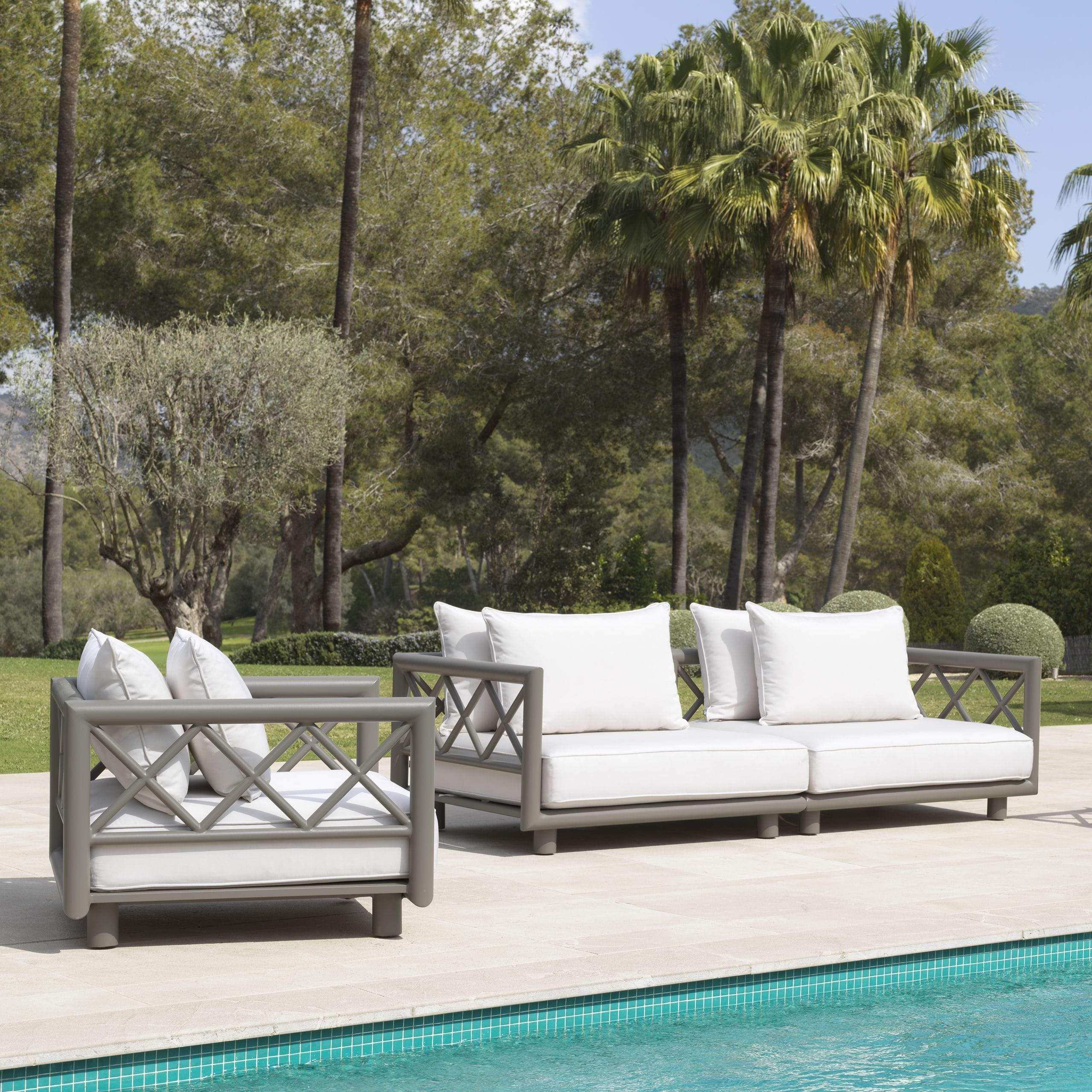Luxus Outdoor Lounge Gartenlounge Sofa Beige - HomeDesign Knaus