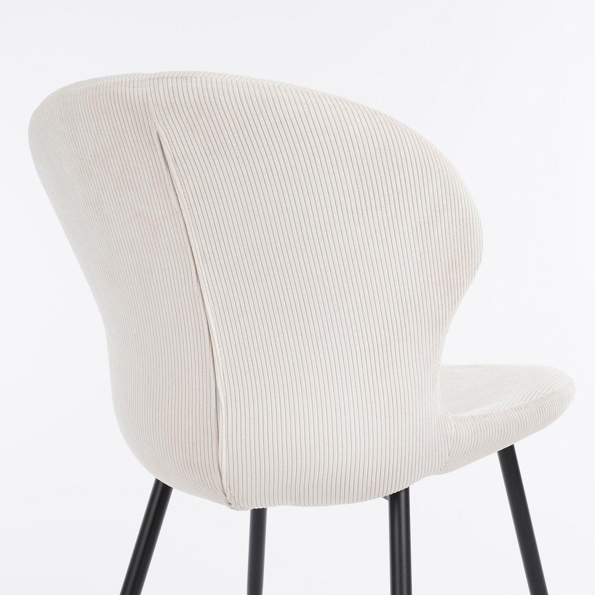 Max Esszimmerstuhl – Samt – gebrochenes Weiß - HomeDesign Knaus
