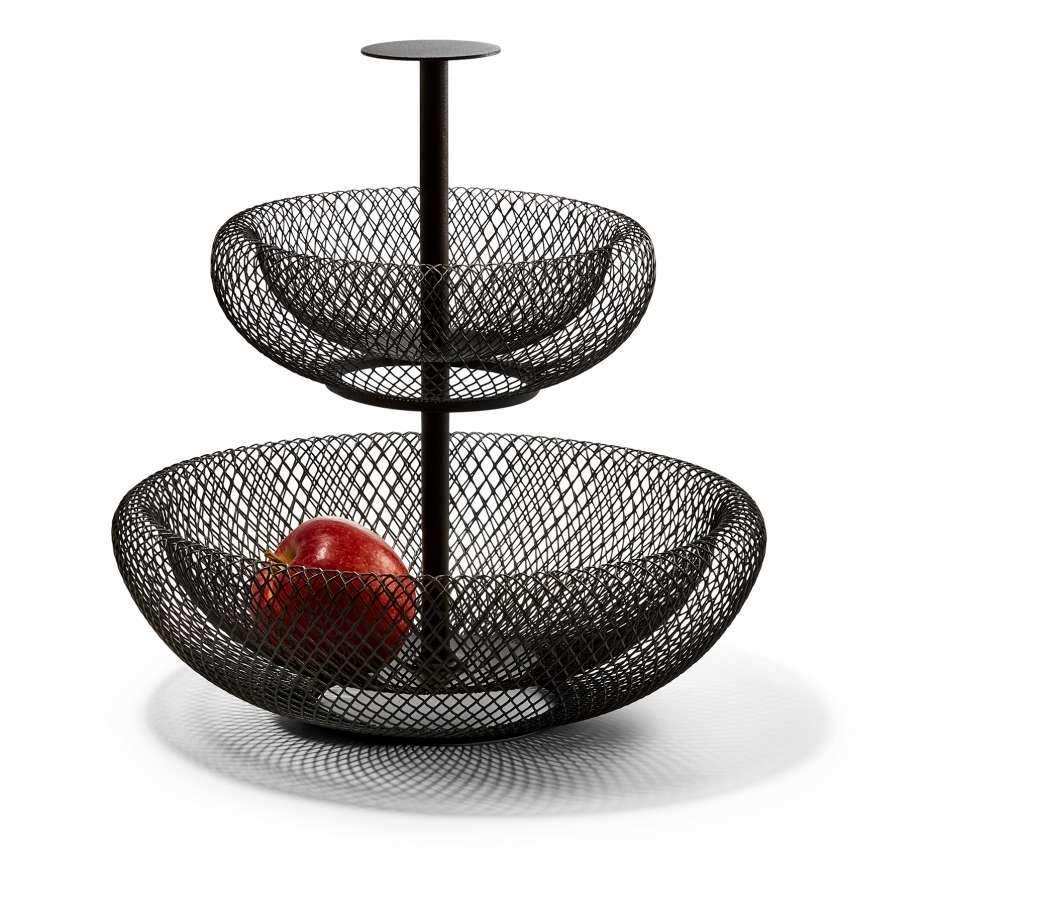 Mesh Etagere Stahl pulverbeschichtet Obstschale Dekoration - HomeDesign Knaus