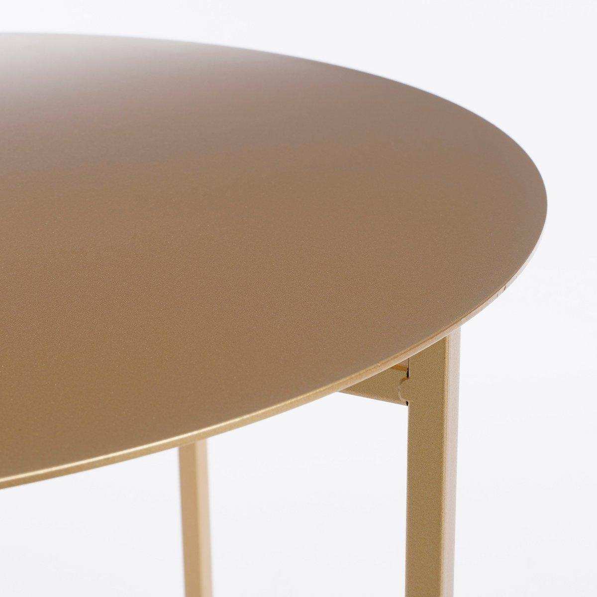 Mikki Beistelltisch – H40 x Ø40 cm – Metall – Gold - HomeDesign Knaus